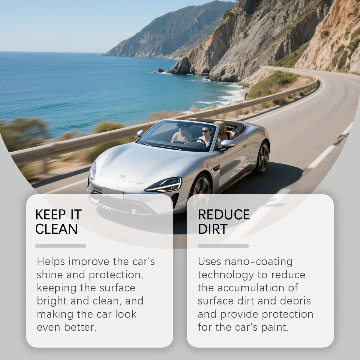 Ceramic coating spray bottle 120ml for car paint and glass protection with anti-fading formula