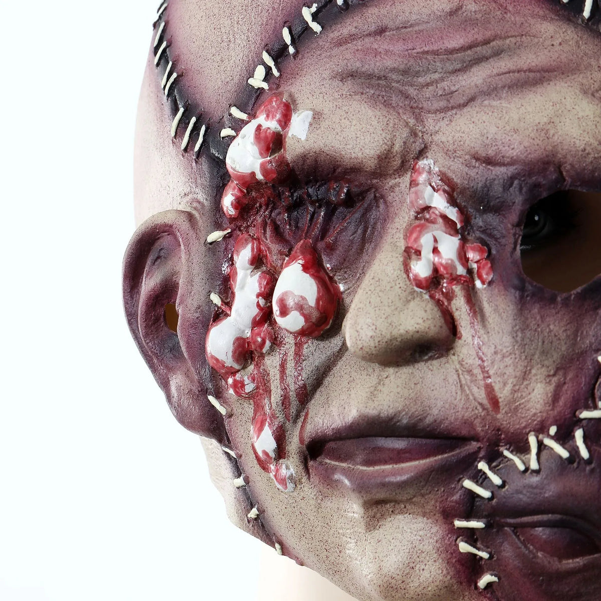 Latex three-sided grimace horror mask for Halloween costume parties