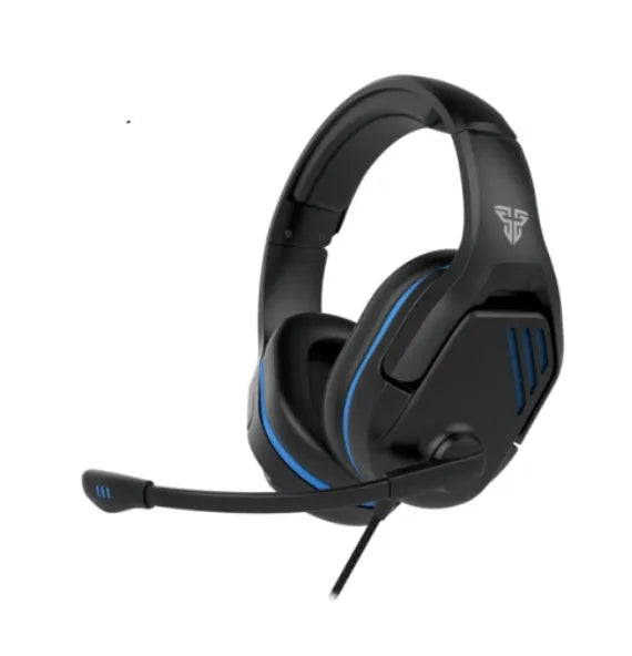 MH86 black and white wired esports gaming headset with microphone and 2-metre cable.