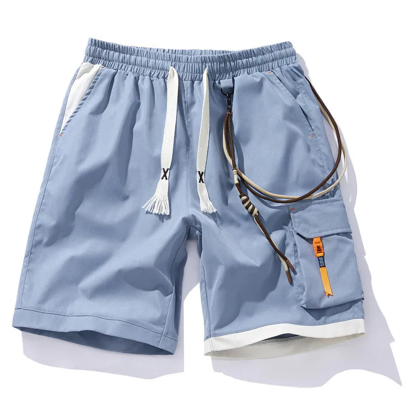 Men's plus size bamboo fibre shorts in straight-leg cropped design available in multiple colours