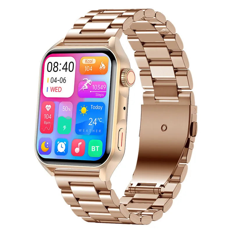 1.8-inch AMOLED smart watch with NFC payment on silicone strap in black colour