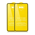 Black full screen glass tempered film for Xiaomi smartphones on a white background.