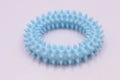 9.5cm diameter TPR dog chew toy with spiked dental cleaning nubs in multiple colours