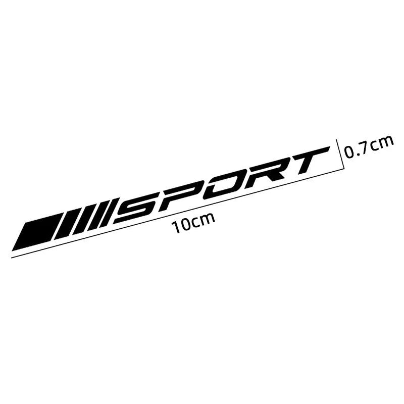 Hollow design black sports car rim sticker on alloy wheel.