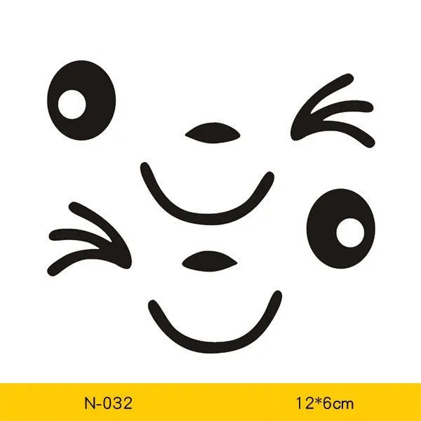 Reflective cartoon eye car stickers for rearview mirror decoration on electric vehicles