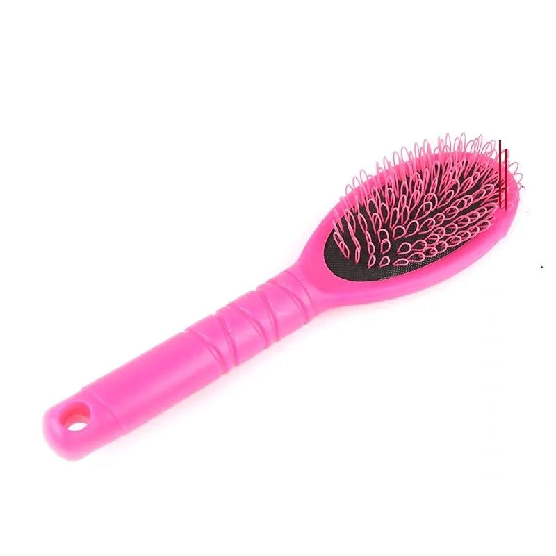 Black plastic ring tooth hair extension comb measuring 22cm by 6cm for hairdressing use
