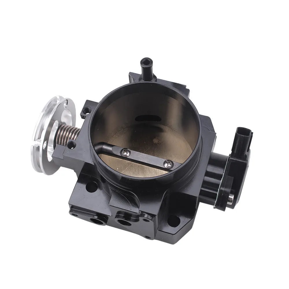 Aluminium alloy throttle body for Honda K20A engine with 70mm bore in black or silver finish.