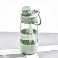 Heat-resistant plastic straw cup in grey, green or pink colours with 520ml, 780ml or 1000ml capacity options