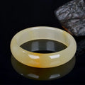 Natural light jade bracelet for women with polished surface in Chinese style design