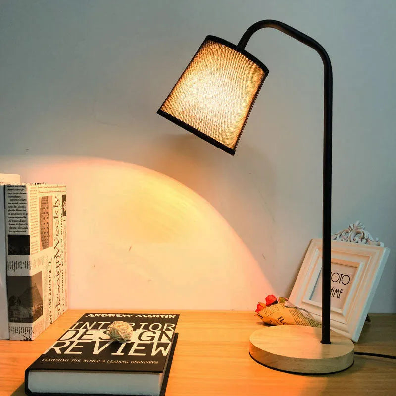 Nordic style eye protection table lamp with dimmer switch and LED lighting in multiple colour options