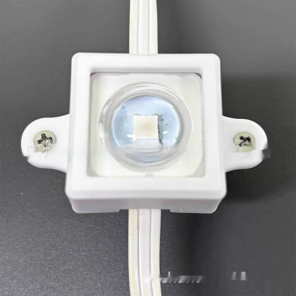 White plastic LED light fixed bracket protective lampshade measuring 1.7cm by 6cm