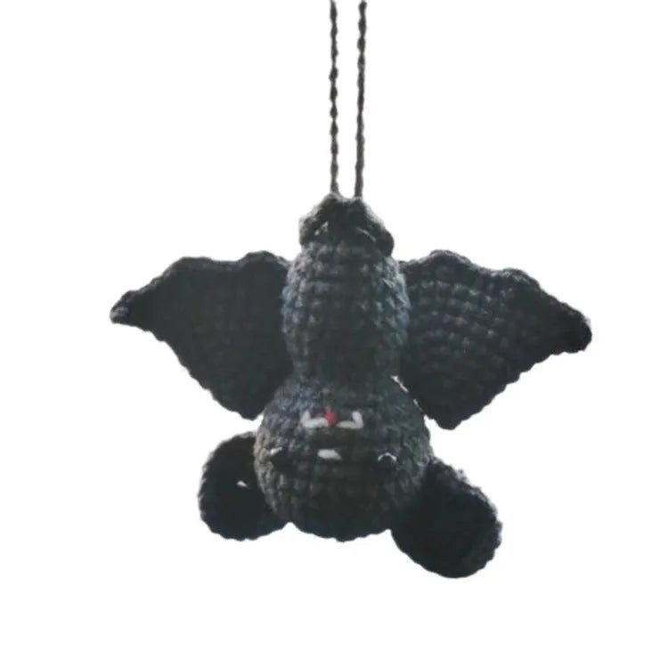 Plush hand-woven car hanging ornament in cartoon style made from polyester