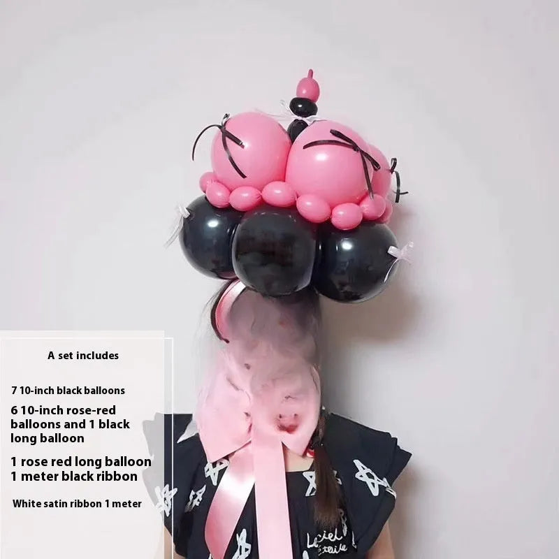DIY balloon bouquet cake making kit with complete balloon set for party centrepiece decorations