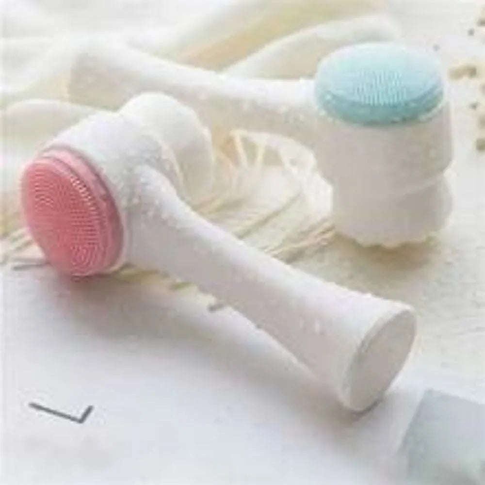 Nylon pet paw brush in Blue or Pink for gentle dog and cat grooming