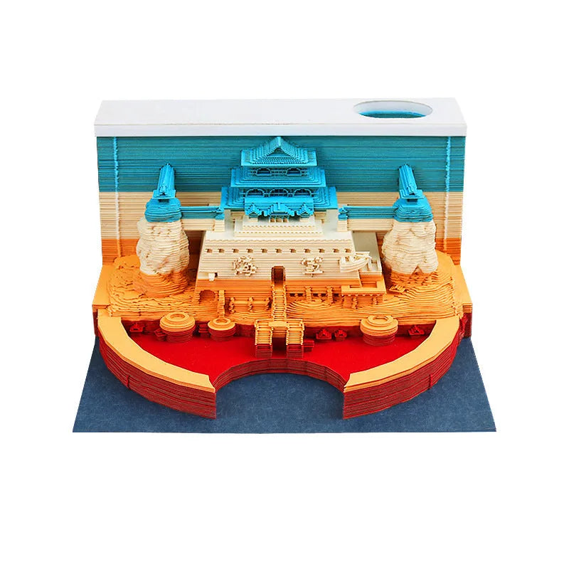 One Piece anime architecture hand-torn sticky notes in 80x45mm size on craft paper.