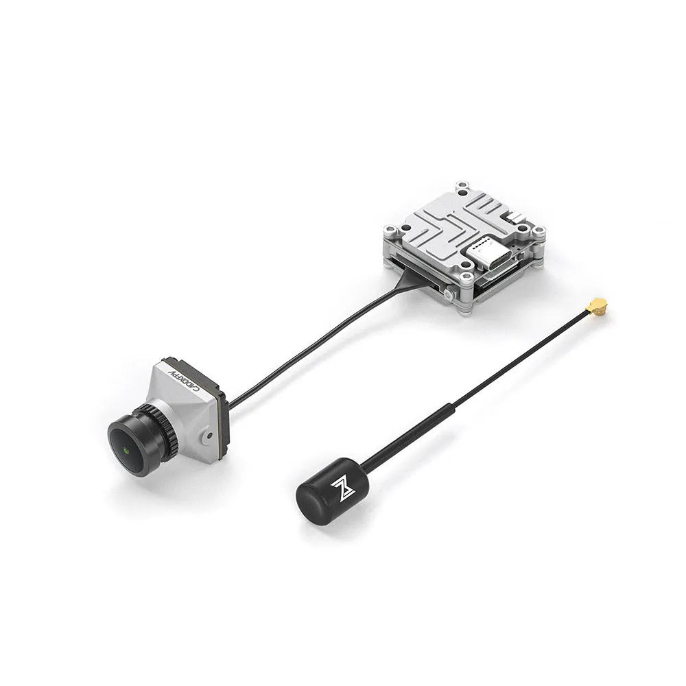 Caddx DJI FPV digital transmission module with mounting screws and connection cables