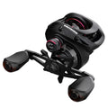 Drip Wheel fishing reel with rocking wheel line mechanism showing left and right hand configuration options