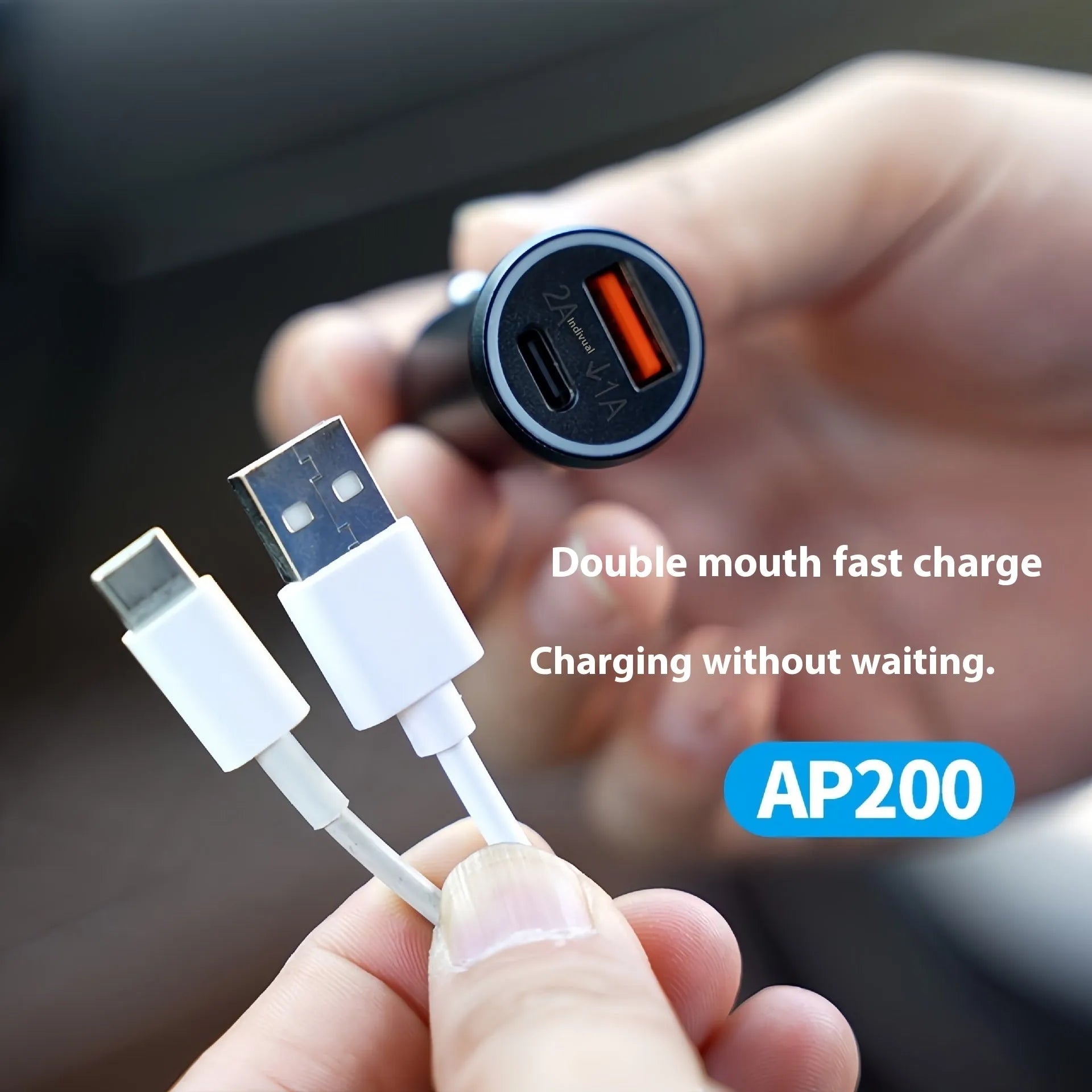 Black GPS car locator device with 12V charger plug for vehicle tracking applications