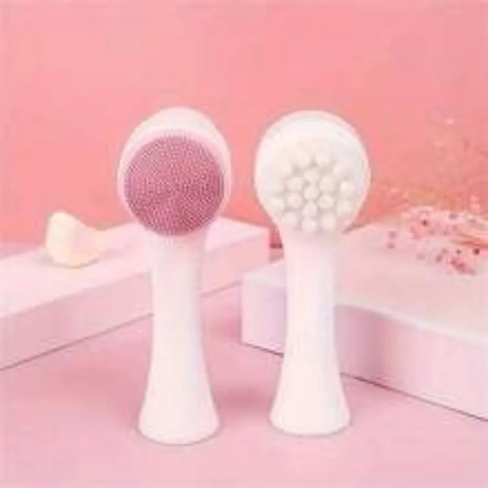 Nylon pet paw brush in Blue or Pink for gentle dog and cat grooming