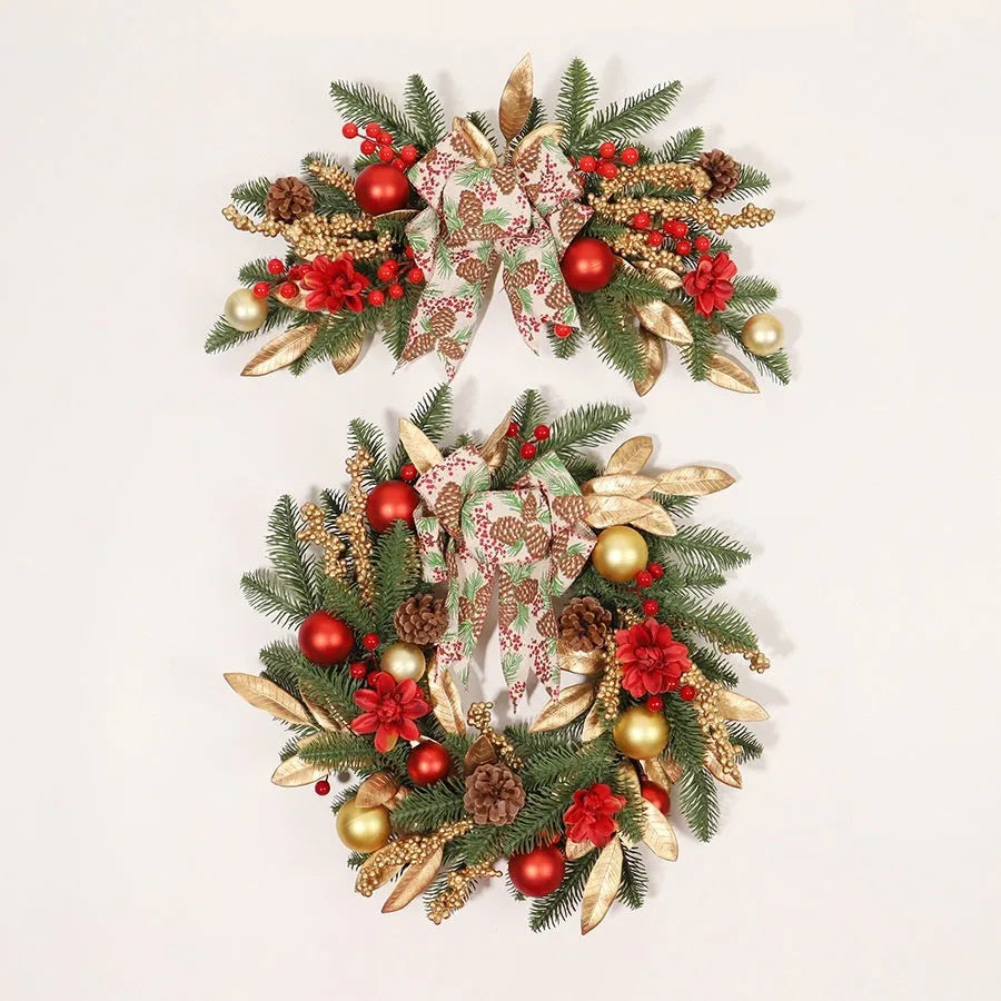 Creative Home plastic Christmas garland with upside down ornaments in American country style.