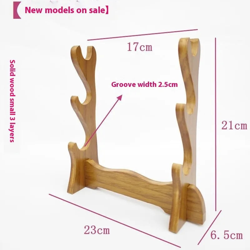Chinese style wooden multi-layer bracket handmade wall shelf decoration