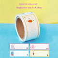 Roll of cartoon tape stickers with dinosaur, astronaut, rabbit, and girl designs for student labelling