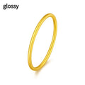 Brass gold plated women's bracelet ring showing twist, matte, and glossy finish options