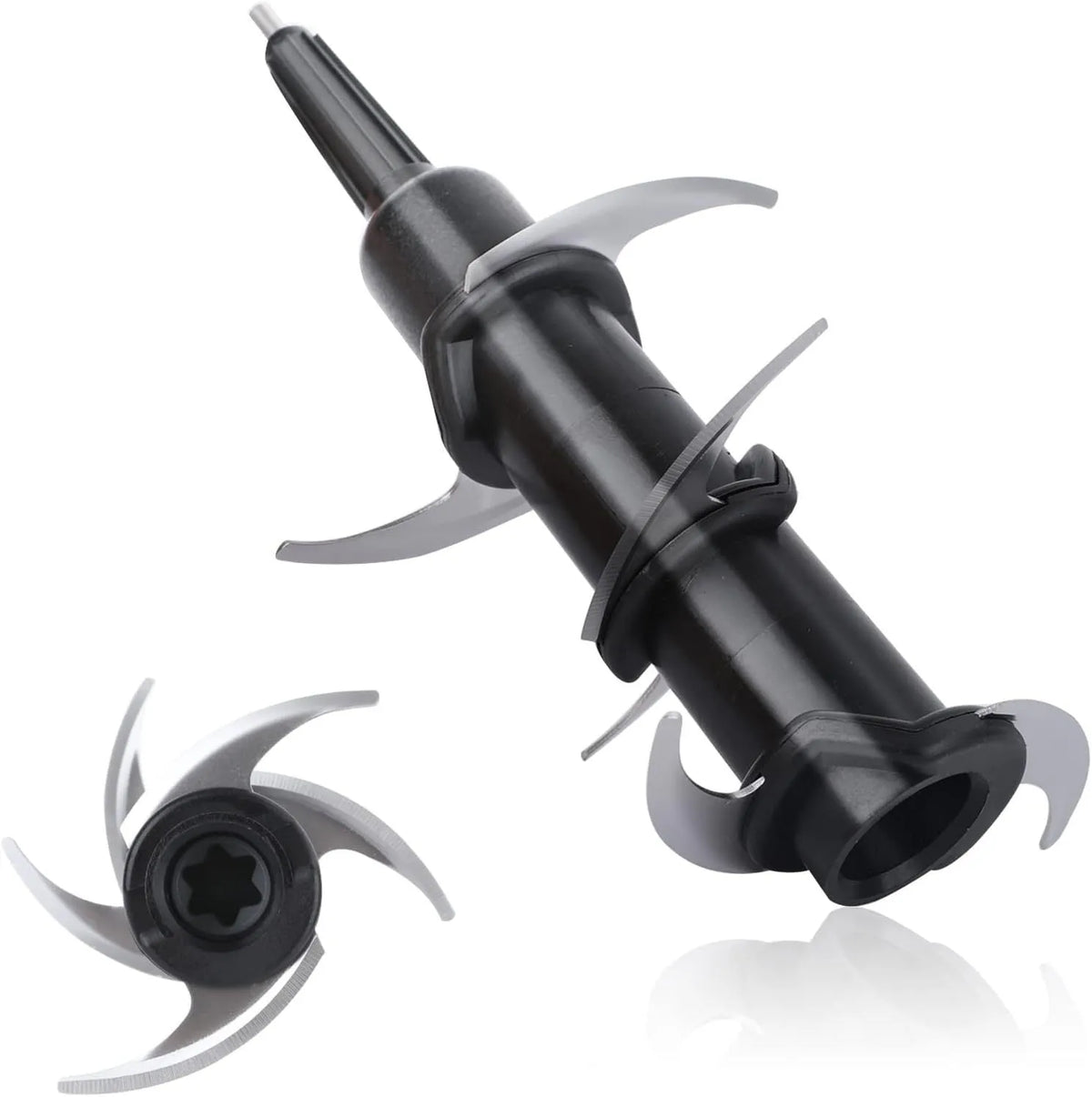 Stainless steel juicer knife seat replacement accessory with six-stack blade design