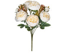 Silk artificial peony bouquet in champagne colour for table decoration
