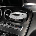 Rhinestone decorated car water cup bracket mounted in air vent with drink holding function