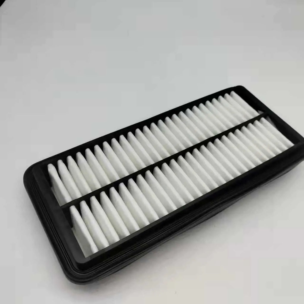 Black car air filter panel measuring 256mm x 113mm x 40mm for Modern vehicle replacement