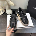 Women's beige vintage distressed cowhide sneakers with round toe and lace-up front.