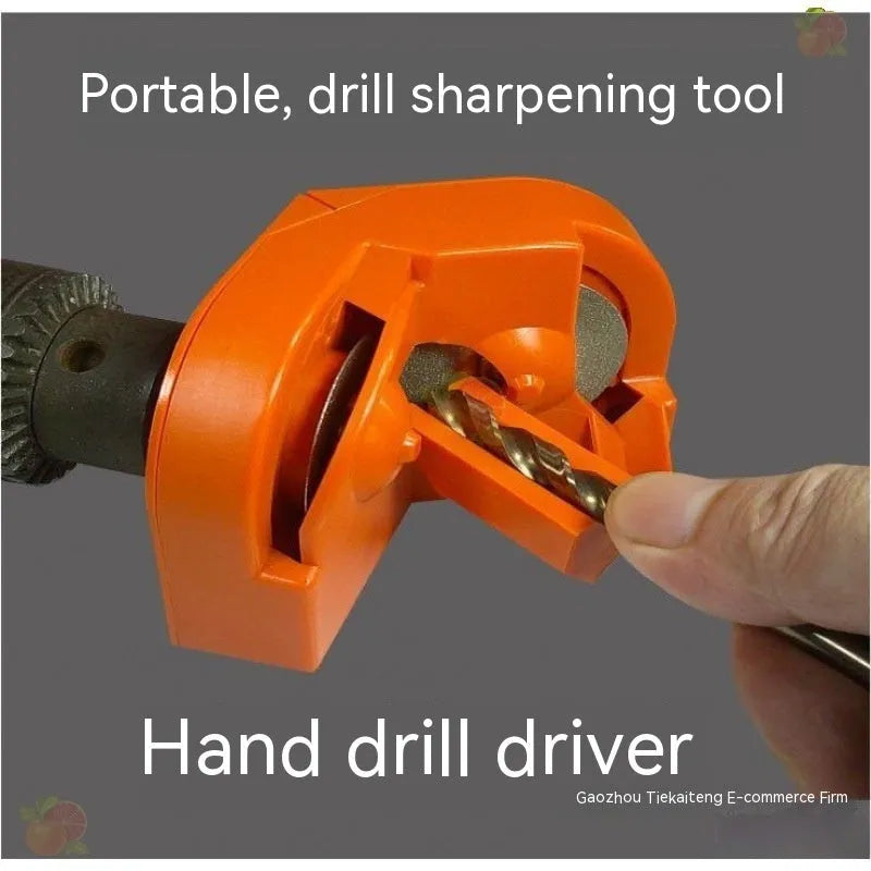 Universal portable grinding drill tool with orange and black sander sets