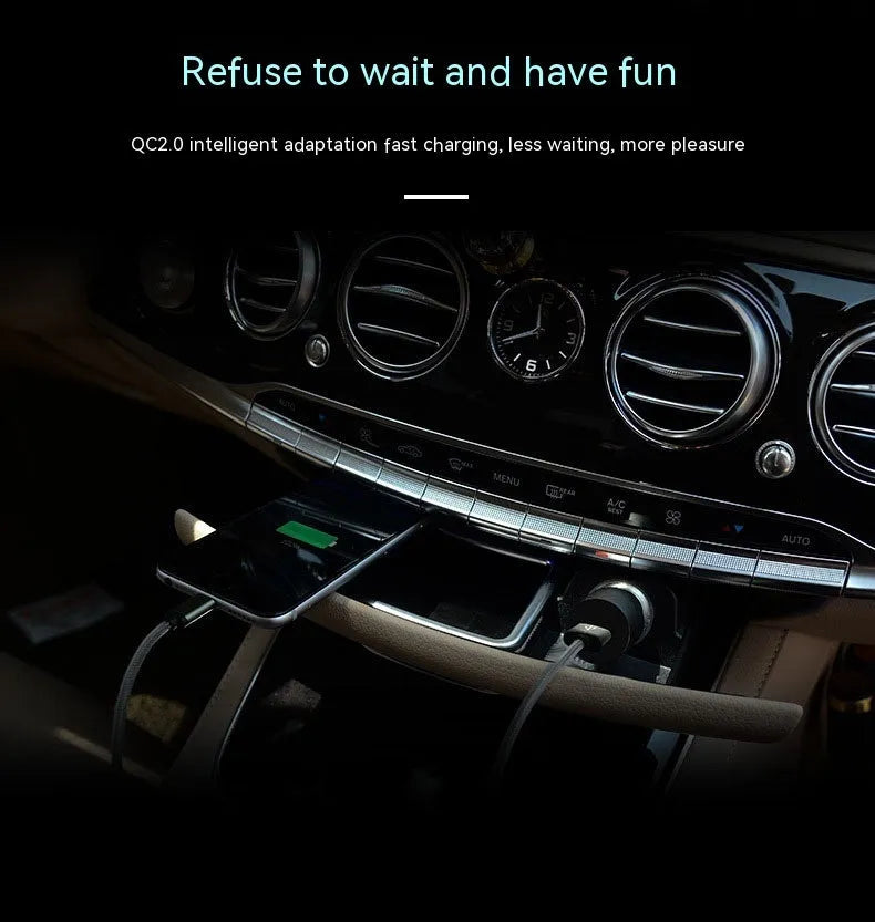 White QC2.0 fast charge single port USB car charger for vehicle use