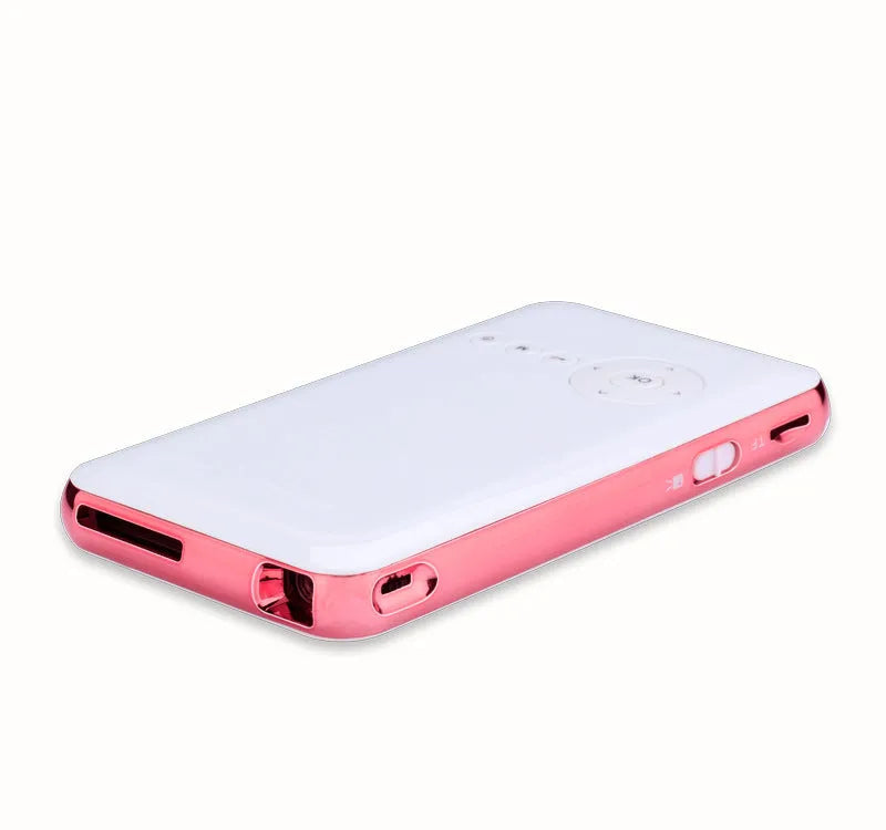 White rose gold M6S miniature Android smart projector with compact portable design