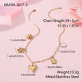 Stainless steel pendant necklace with heart or sun design on adjustable chain