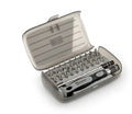 32-in-1 screwdriver repair tool set with bits organised in compact storage case