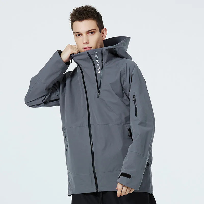 Thin unisex ski suit in windproof waterproof veneer construction for winter sports