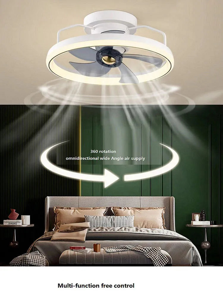 500mm overhead fan lamp with integrated light fitting in multiple colour finishes