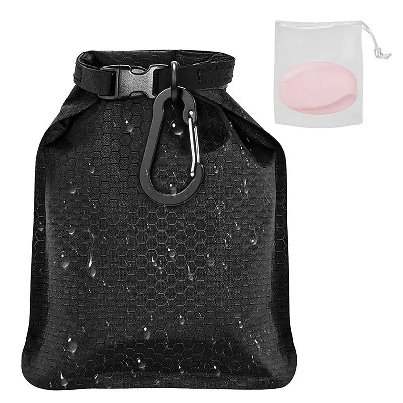 White bubble net mesh soap container measuring 17x13cm with waterproof quick-drying design