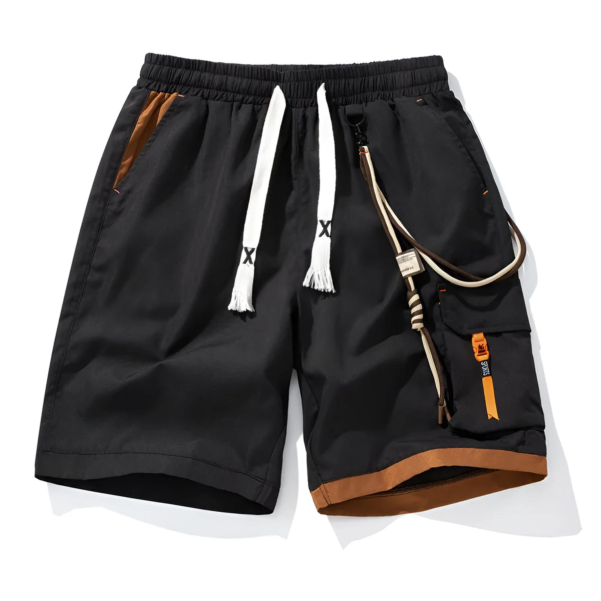 Men's plus size bamboo fibre shorts in straight-leg cropped design available in multiple colours