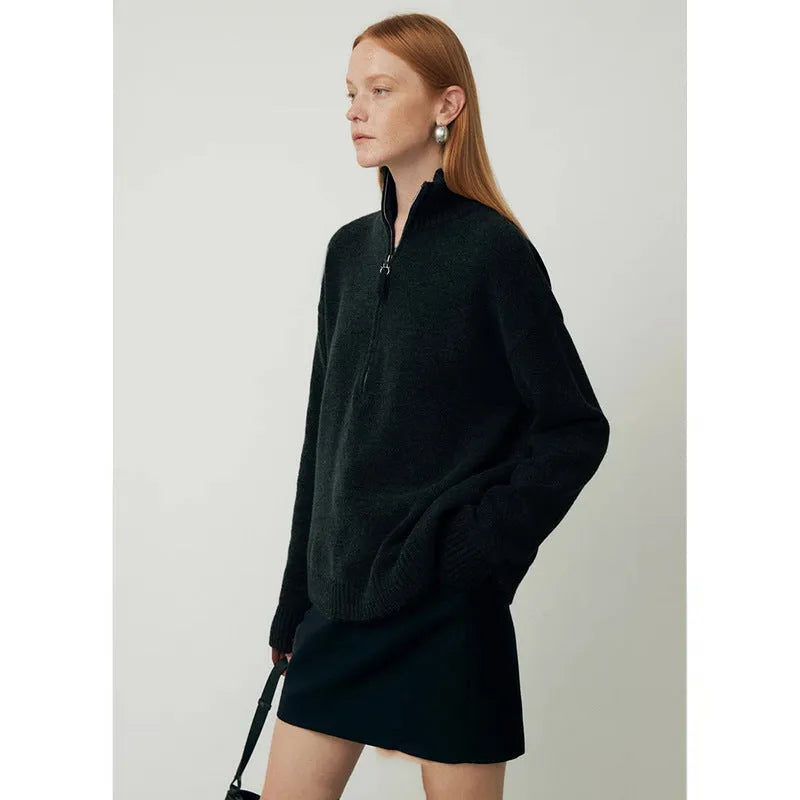 Loose lapels women's wool bandage dress in black or grey for autumn winter wear