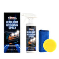 HOMONTH headlight restoration kit with 120ml spray bottle, sponge, and microfiber towel