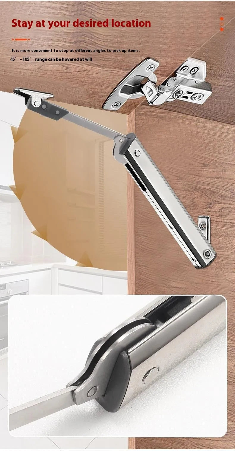 Cold rolled steel cabinet support rod with stainless steel finish for tatami cabinet doors