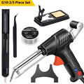 Black H5 style soldering gun with light, part of 5-piece alloy soldering tool kit