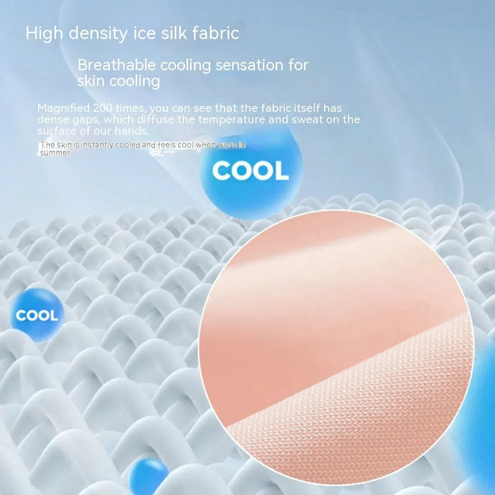 Women's thin nylon sunscreen gloves with UPF50+ protection and cooling ice silk fabric in multiple colour options