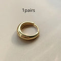 Women's retro minimalist water drop earrings in gold or silver electroplated finish