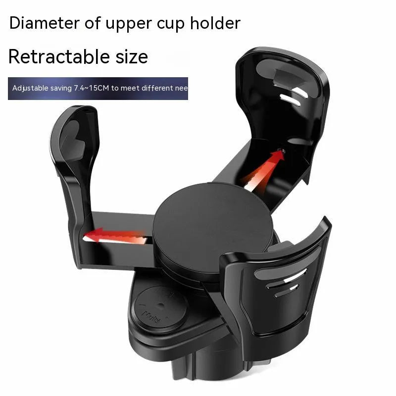 Second generation car cup holder modification in ABS plastic with carbon fibre or matte finish options