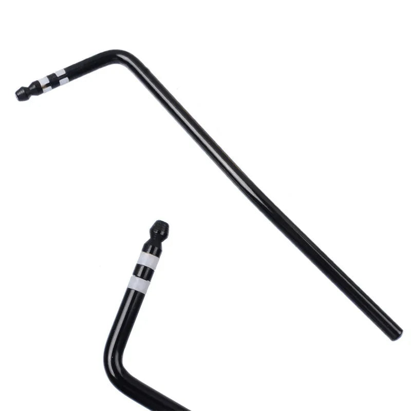 A direct plug-in guitar tremolo bar in chrome finish options: black, blue, gold, and silver.
