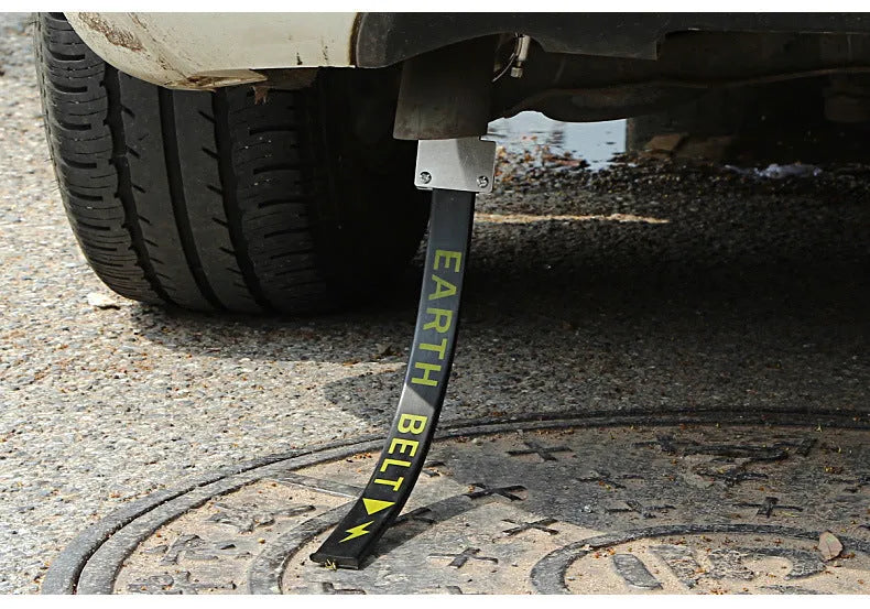Black car electrostatic grounding chain measuring 370mm with rubber housing and copper wire for vehicle static discharge